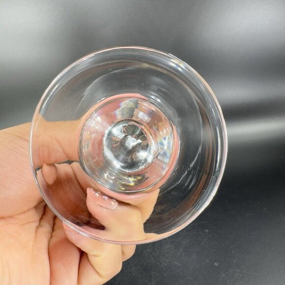 Martini Glasses Squiggle Cocktail Bent Stem Crooked Cocktail Set 2 Clear Glasses - Picture 6 of 14